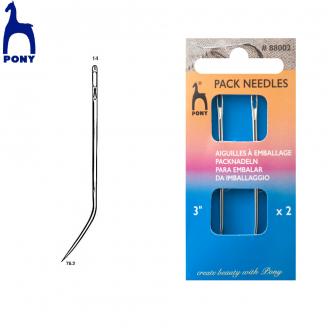 Agujas de punta curva para embalar/pack needles (en cartera) - PONY