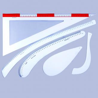 Escuadra de modista de plástico flexible