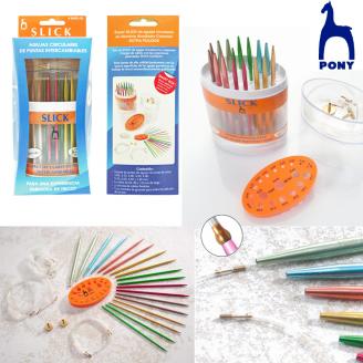 SLICK circulares de puntas intercambiables - PONY