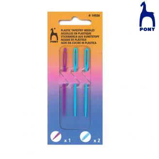 Agujas para lana de plástico - PONY