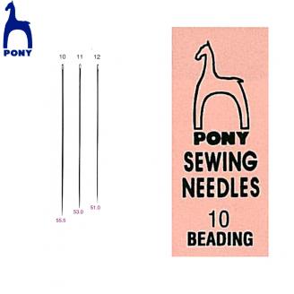 Agujas de pasar perlas/beading (en sobre) - PONY