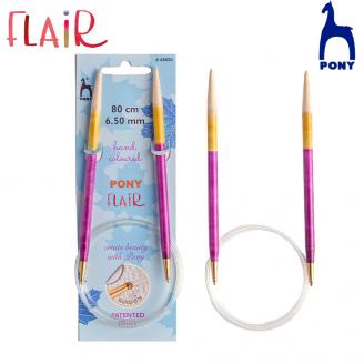 FLAIR agujas circulares de  60 cm - PONY