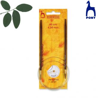 ROSEWOOD agujas circulares de 80 cm - PONY