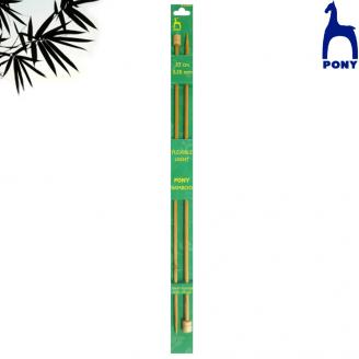 BAMBOO agujas de tricotar de 33 cm - PONY