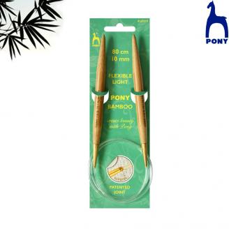 BAMBOO agujas circulares de  80 cm - PONY