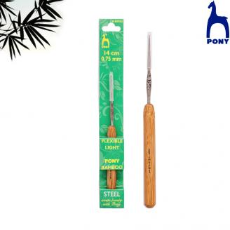 BAMBOO STEEL ganchillos de acero de 14 cm - PONY
