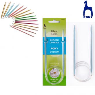 COLOUR agujas circulares de 80 cm - PONY