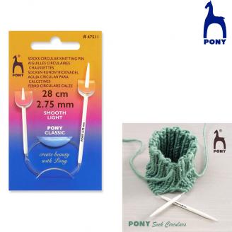 CLASSIC agujas circulares de  28 cm - PONY