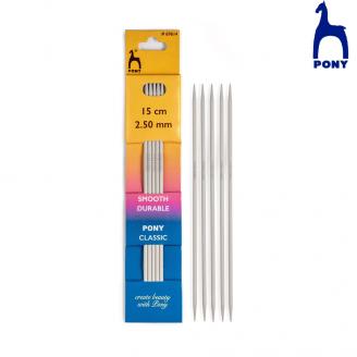 CLASSIC agujas de dos puntas de 15 cm. Sets de 5 - PONY