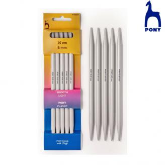 CLASSIC agujas de dos puntas de 20 cm. Sets de 5 - PONY