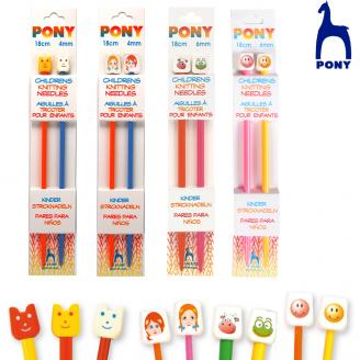 INFANTIL agujas de tricotar de 18 cm - PONY