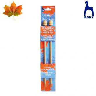 INFANTIL MAPLE agujas de tricotar de 18 cm - PONY