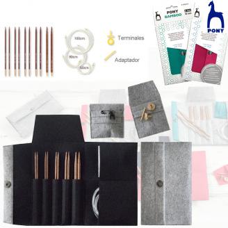 Estuche de fieltro de puntas intercambiables PERFECT - PONY