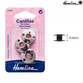 Canillas de metal para máquinas de coser Singer - HEMLINE