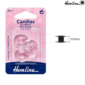Canillas de plástico para máquinas de coser Singer - HEMLINE