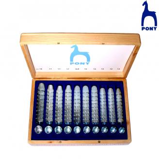 Dedales metálicos. Cromados sin níquel. En caja de madera - PONY