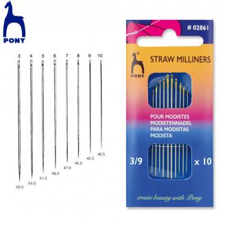 Agujas para modista/straws (en cartera) - PONY