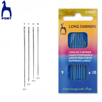 Agujas de zurcir largas/long darners (en cartera) - PONY