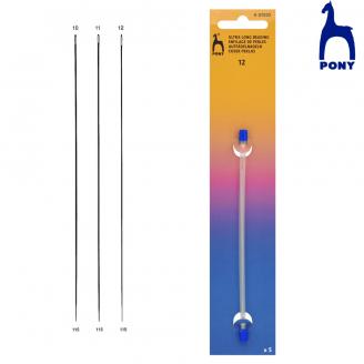 Agujas para pasar perlas/ultra beading (en tubo) - PONY