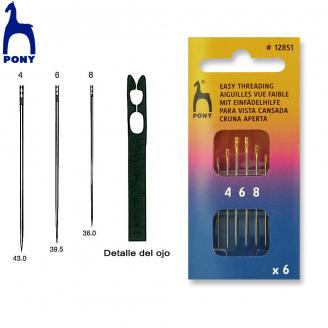 Agujas para vista cansada/easy threading (calyx) (en cartera) - PONY