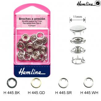 Broches de latón para tejidos finos. Anillo superior - HEMLINE