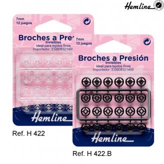 Broches a presión de plástico para tejidos finos - HEMLINE