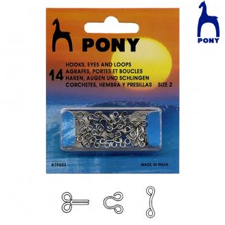 Corchetes, hembras y presillas de latón - PONY