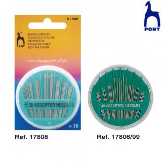 Agujas surtidas de coser. En estuche - PONY