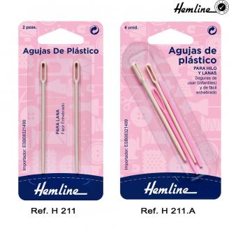 Agujas de plástico rectas para lana / infantiles - HEMLINE