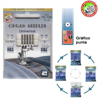 Eco Pack. Agujas de talón plano 705 Universal - ORGAN