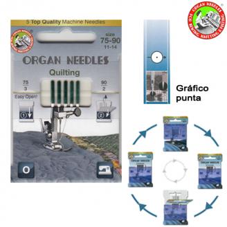 Eco Pack. Agujas de talón plano 705 Quilting - ORGAN