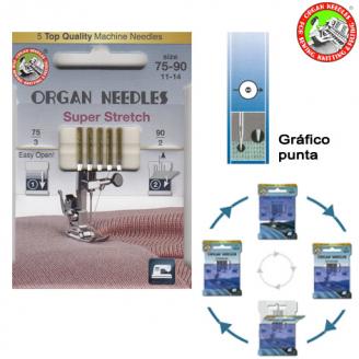Eco Pack. Agujas de talón plano 705 Super-stretch - ORGAN