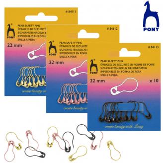 Imperdibles / marcadores en forma de pera. De color - PONY