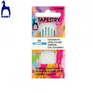 COLOR agujas laneras sin punta/tapestry - PONY