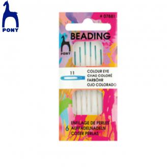 COLOR agujas de pasar perlas/beading - PONY