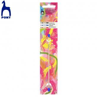 COLOR agujas de pasar perlas extra largas/ultra long - PONY