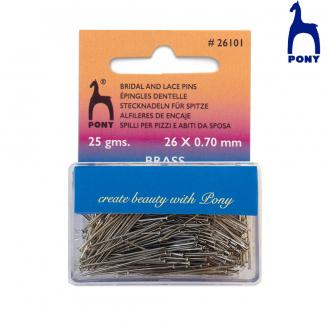 Alfileres de latón. Nupciales y de encaje. Caja sobre blíster - PONY