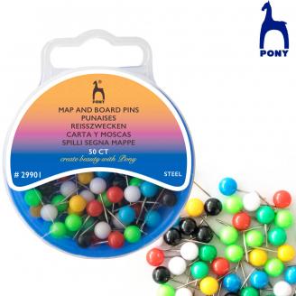Alfileres para mapas y tableros - PONY