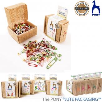 JUTE BOX imperdibles de colores - PONY