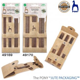 JUTE BOX PERFECT agujas de doble punta de 20 cm - PONY