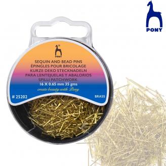 Alfileres de latón para lentejuelas y abalorios - PONY